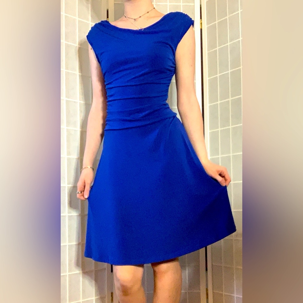 Blue cocktail dress, brand new, no tags